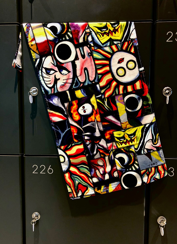 全面プリントフェイスタオル